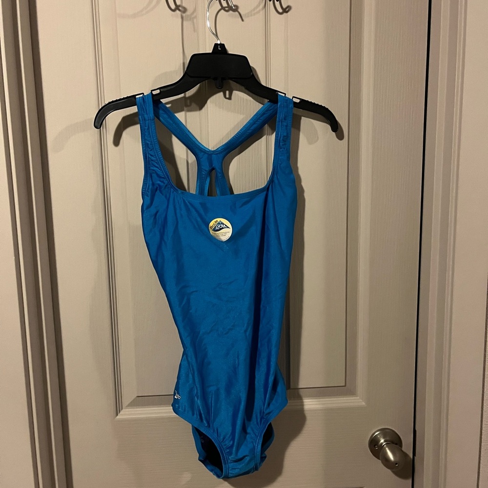 Speedo Blue Racerback One-Piece Swimsuit